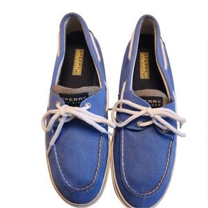 Sperry Top-Sider Blue and White Boat Shoes with Classic Design size 10.5